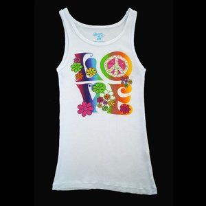 NWT Flowers by Zoe White Tank Top Size XL